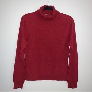 NWT cashmere red turtleneck sweater